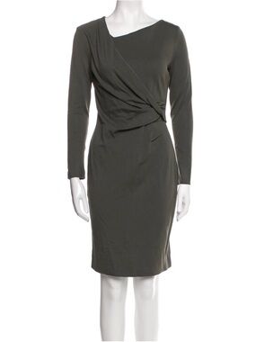 Escada Elegant Olive Green Women's Dress